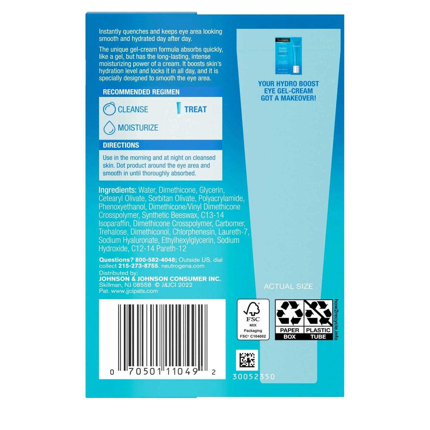 Neutrogena Hydro Boost Daily Hyaluronic Acid Gel Eye Cream, 0.5 fl. oz - Exotic Pro
