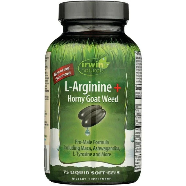 Irwin Naturals L-Arginine + Horny Goat Weed 75 Sgels - Exotic Pro