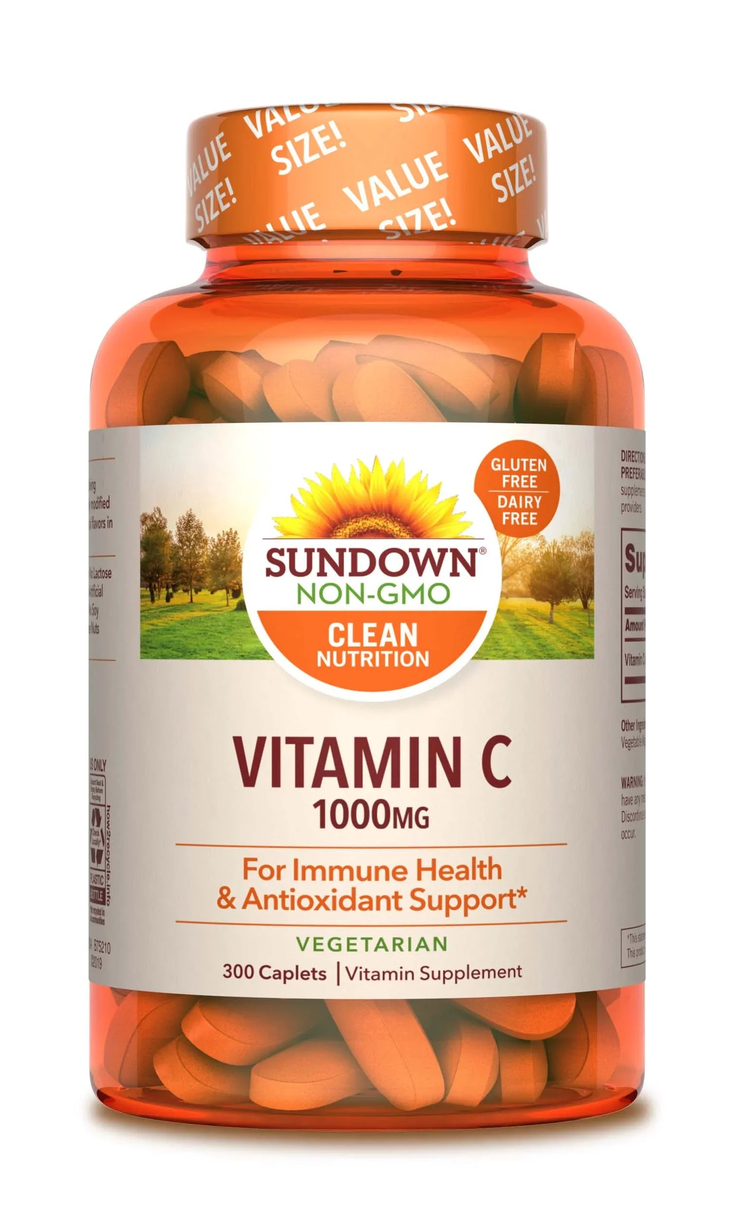 Sundown Naturals Vitamin C Supplement – 300 Capsules, Immune Support - Exotic Pro