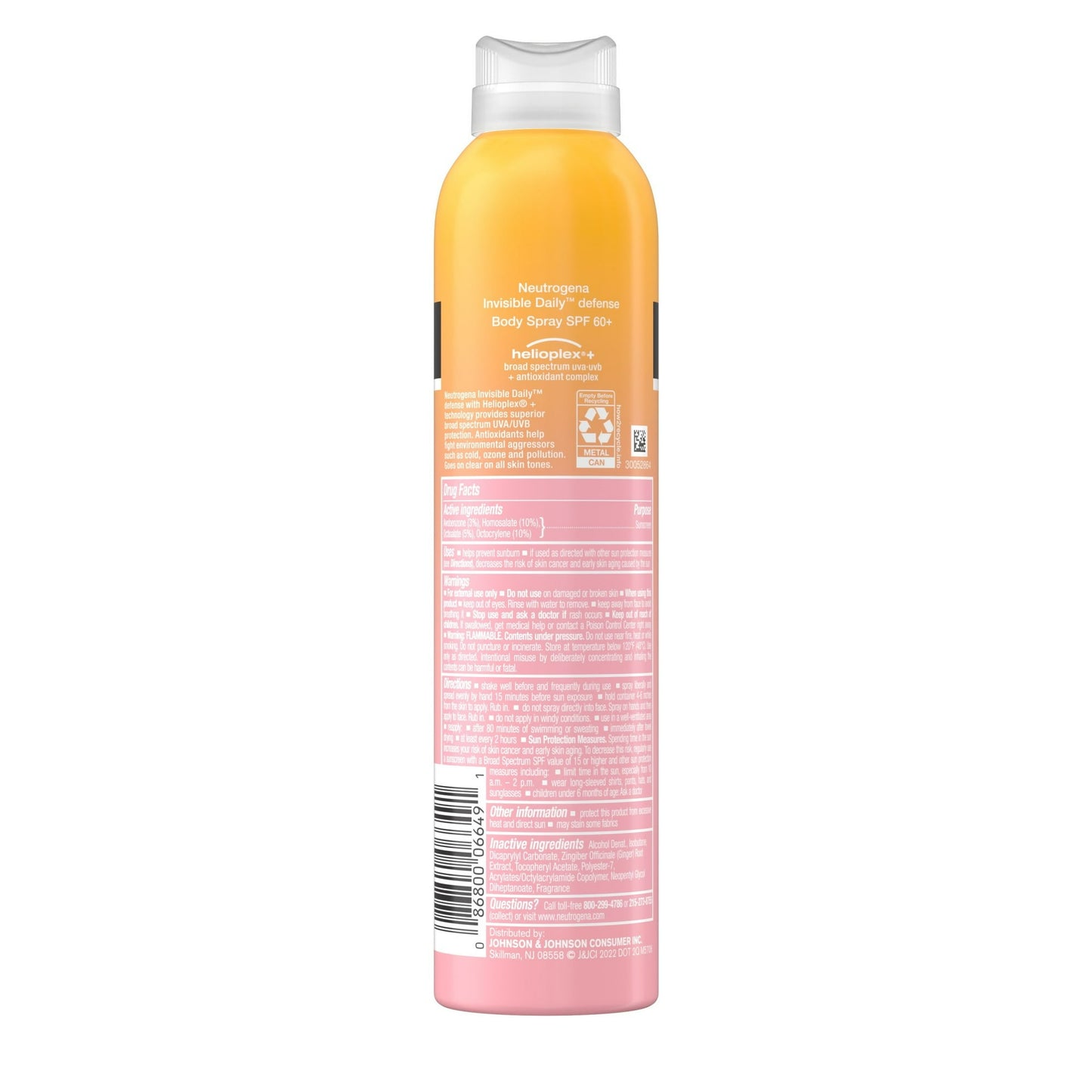 Neutrogena Invisible Daily Defense Sunscreen Spray, SPF 60+, 5.0 oz - Exotic Pro