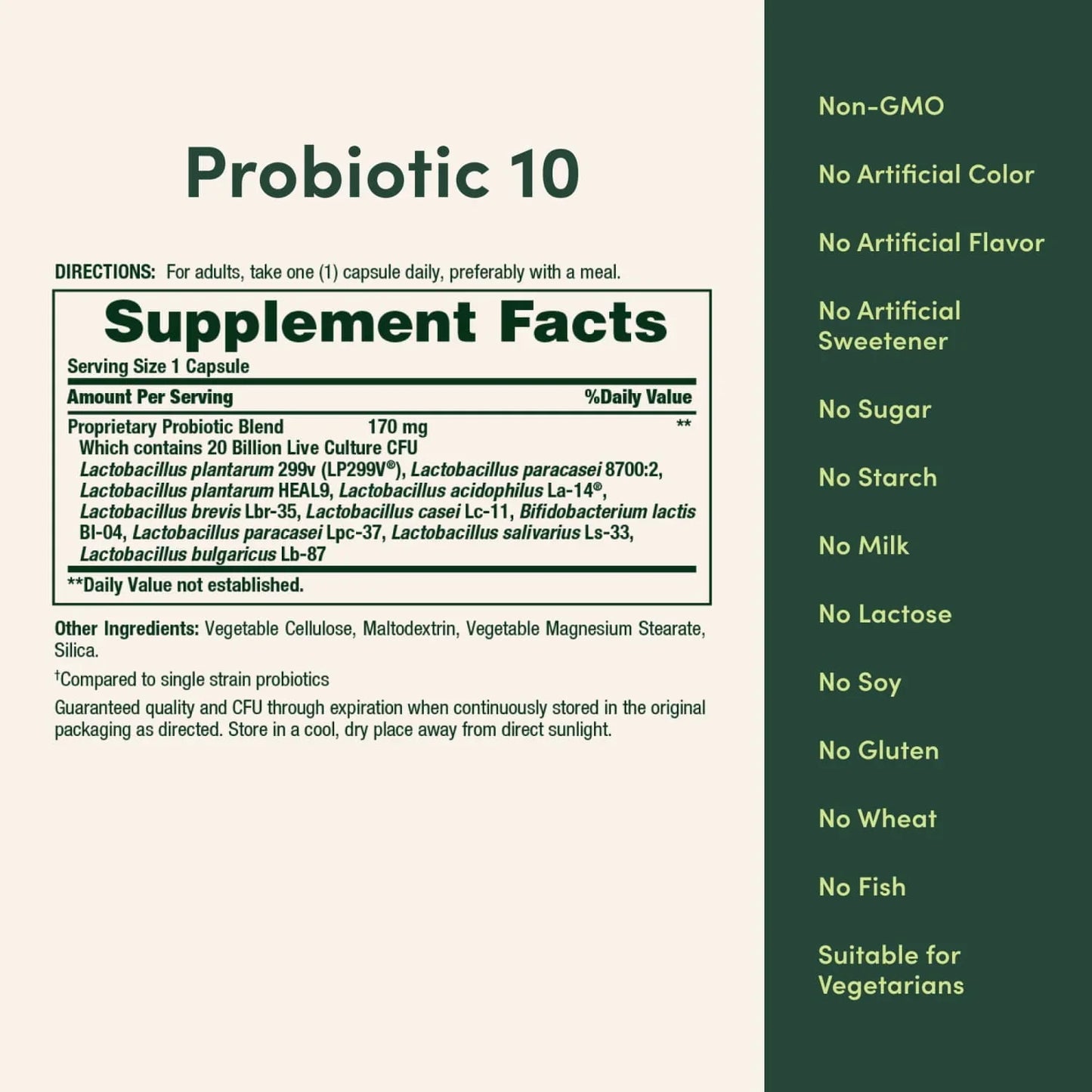 Nature’s Bounty Probiotic 10 Ultra Strength 30 Ct | Digestive & Immune Support - Exotic Pro