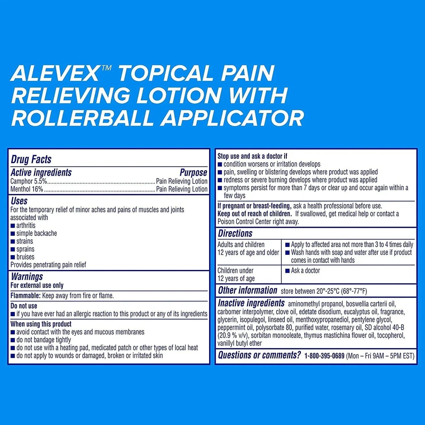 AleveX Pain Relief Lotion with Rollerball Applicator – 2.5oz - Exotic Pro