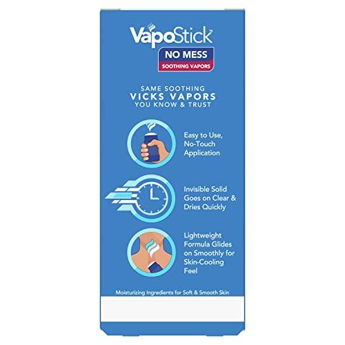 Vicks VapoStick – Invisible Solid Balm with Soothing Vapors, 1.25 oz - Exotic Pro