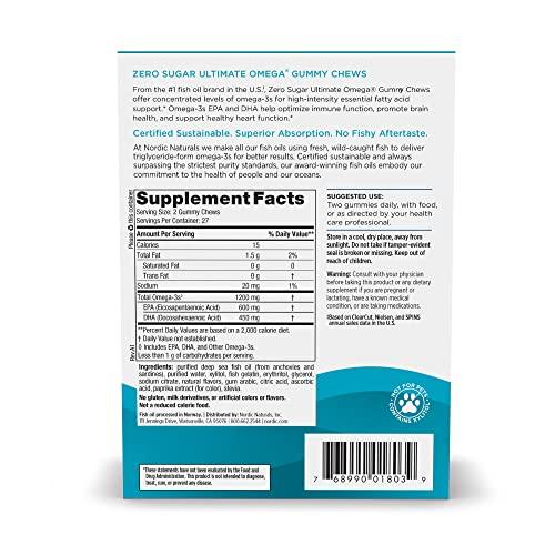 Nordic Naturals Ultimate Omega Gummy Chews, Tropical Fruit Flavor, 54 Ct - Exotic Pro