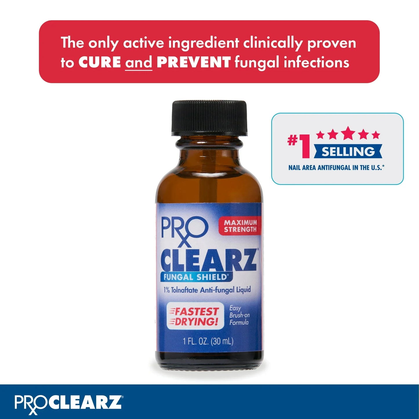 ProClearz Fungal Shield – Max Strength Antifungal Brush-On Liquid, 1 oz - Exotic Pro