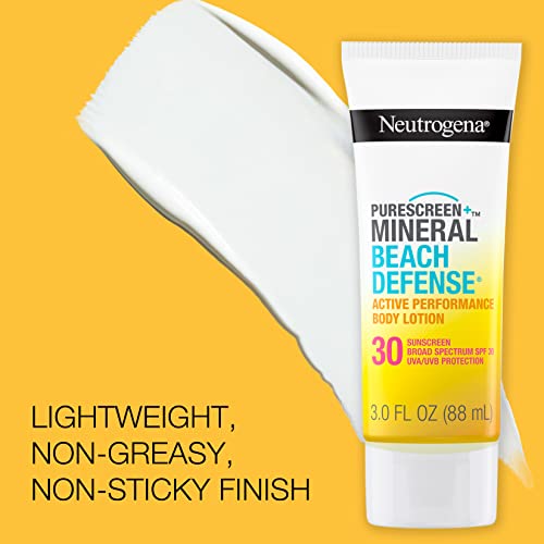 Neutrogena Purescreen+ Mineral Beach Defense Sunscreen Lotion, SPF 50, 3 oz - Exotic Pro