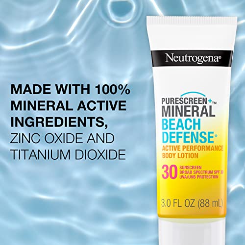 Neutrogena Purescreen+ Mineral Beach Defense Sunscreen Lotion, SPF 50, 3 oz - Exotic Pro