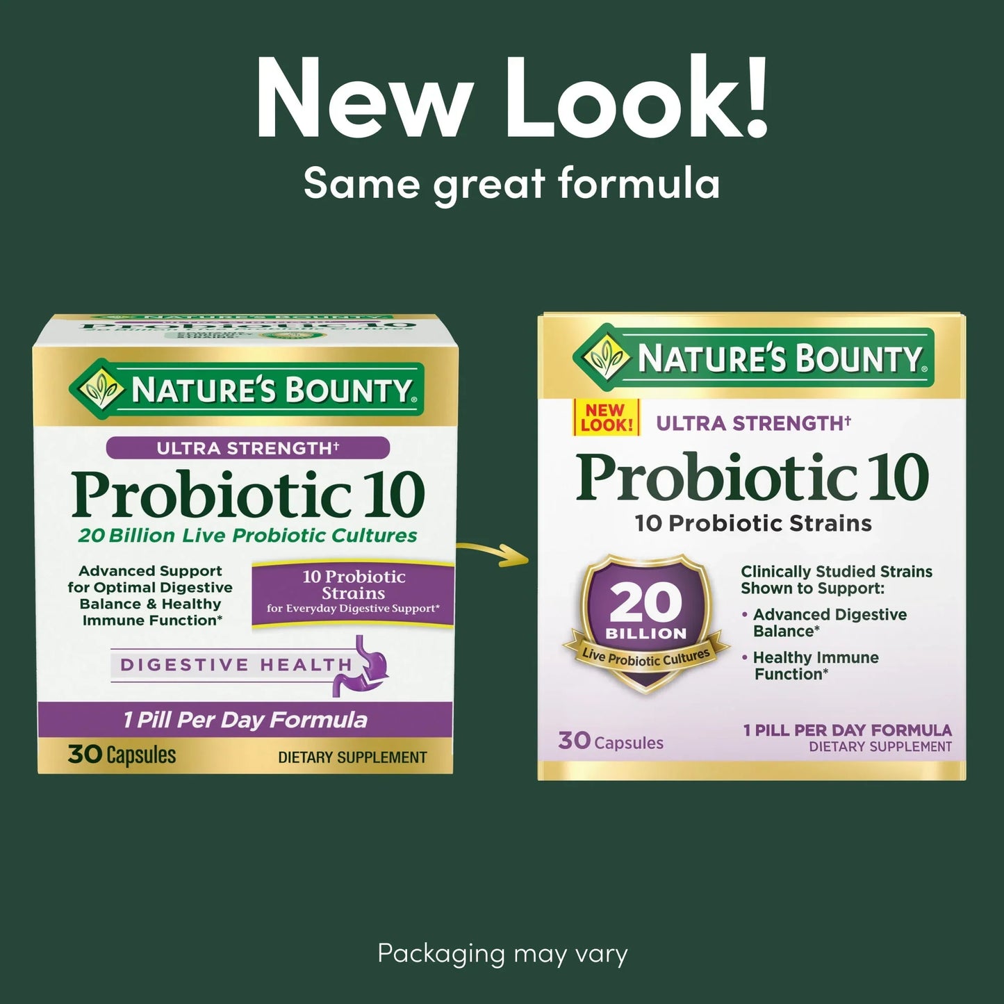 Nature’s Bounty Probiotic 10 Ultra Strength 30 Ct | Digestive & Immune Support - Exotic Pro