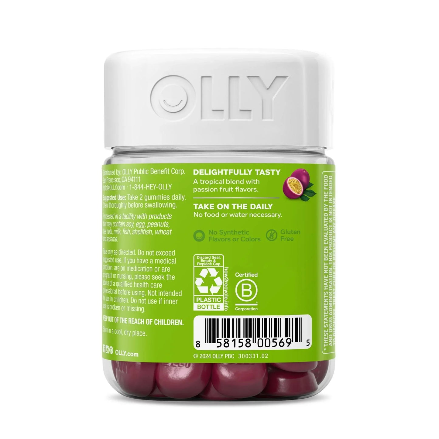OLLY Daily Energy Gummies with B12 & CoQ10, Tropical Flavor, 60 Ct - Exotic Pro