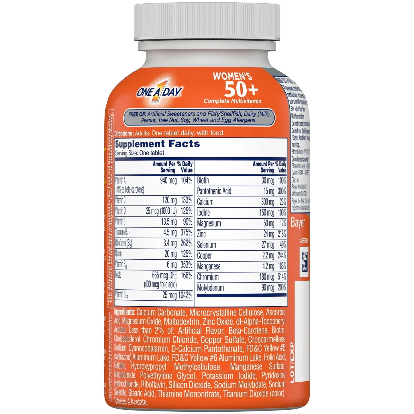 One A Day Women’s 50+ Multivitamin – Complete Wellness Support, 100 Ct - Exotic Pro