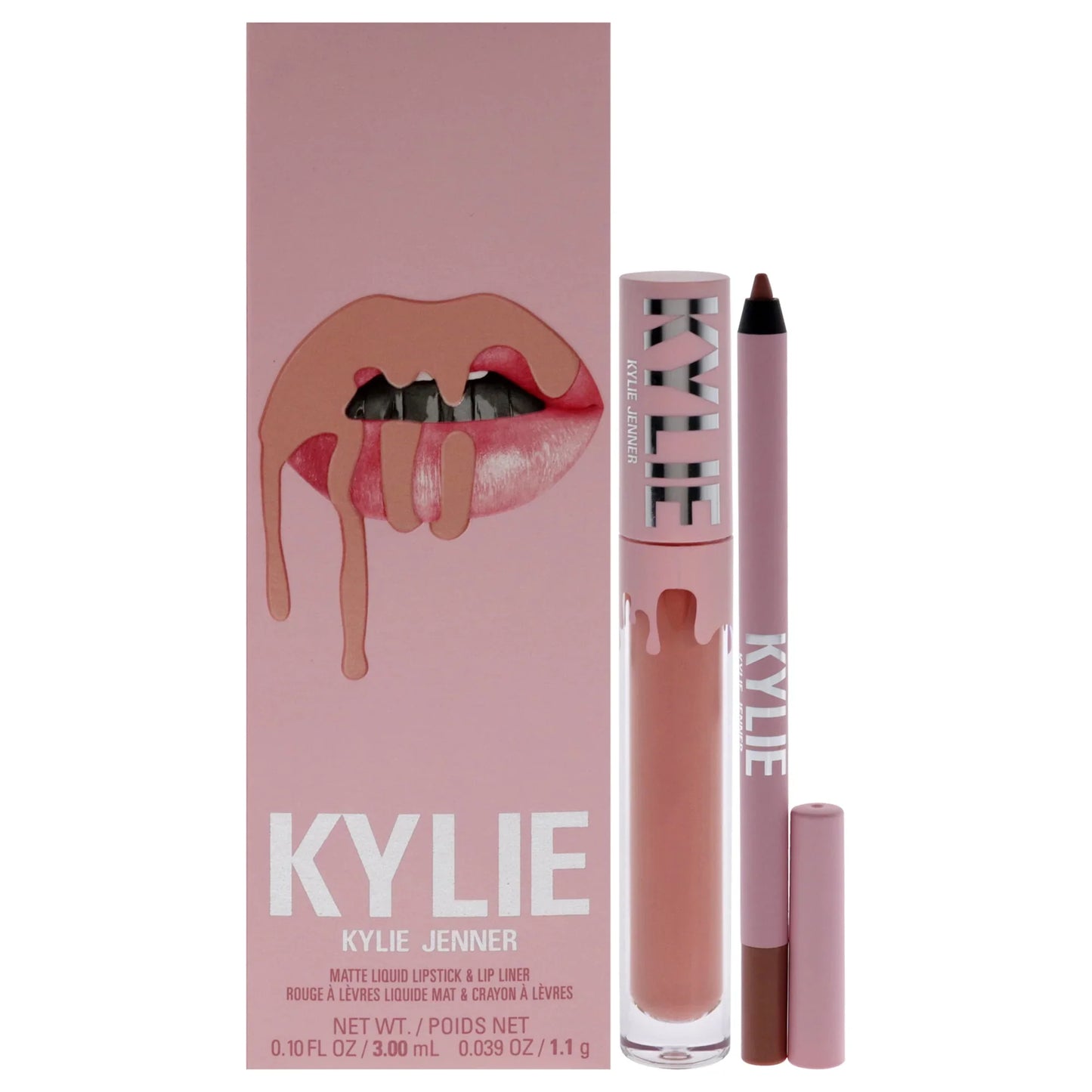 Kylie Cosmetics Matte Lip Kit - 700 Bare , 2 Pc 0.10oz Matte Liquid Lipstick, 0.03oz Lip Liner - Exotic Pro