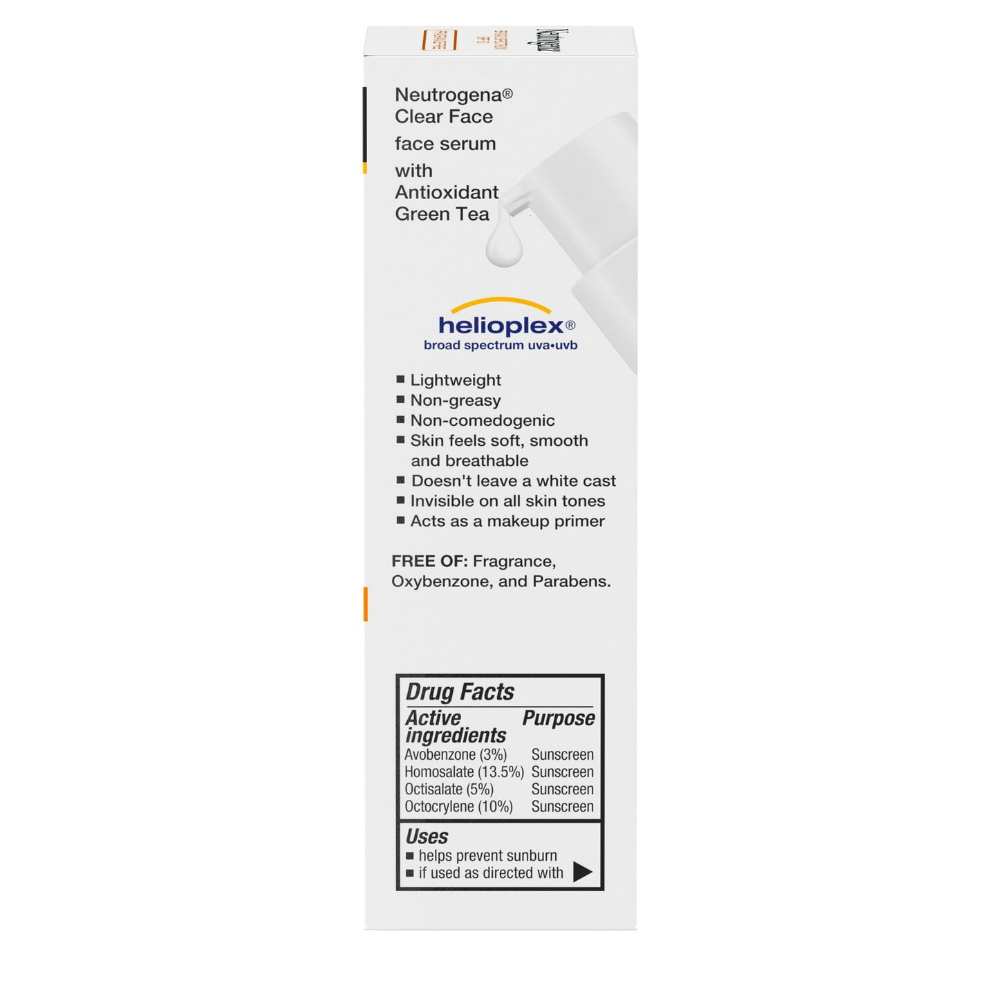 Neutrogena Clear Face SPF 60 Serum Sunscreen with Green Tea – 1.7 fl oz - Exotic Pro