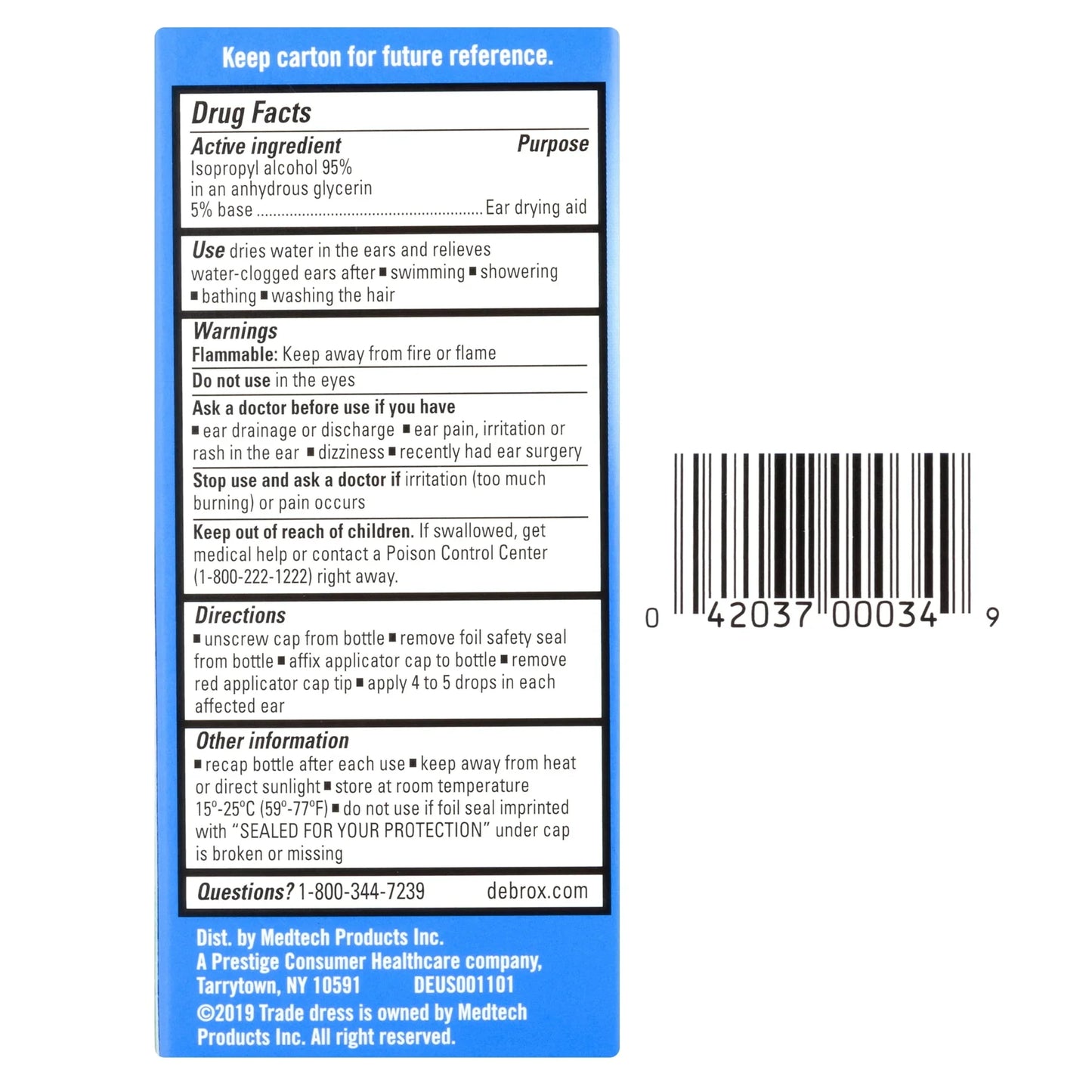 Debrox Swimmer’s Ear Drying Drops for Adults & Kids, 1 fl oz - Exotic Pro
