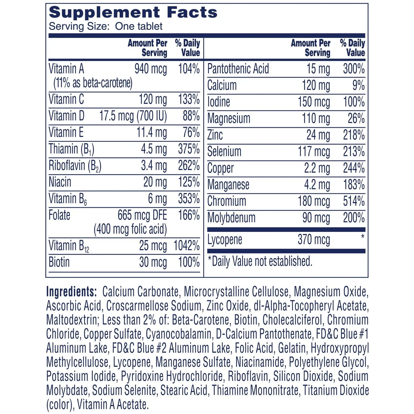 One A Day Men’s 50+ Multivitamin – Complete Daily Support, 200 Ct - Exotic Pro
