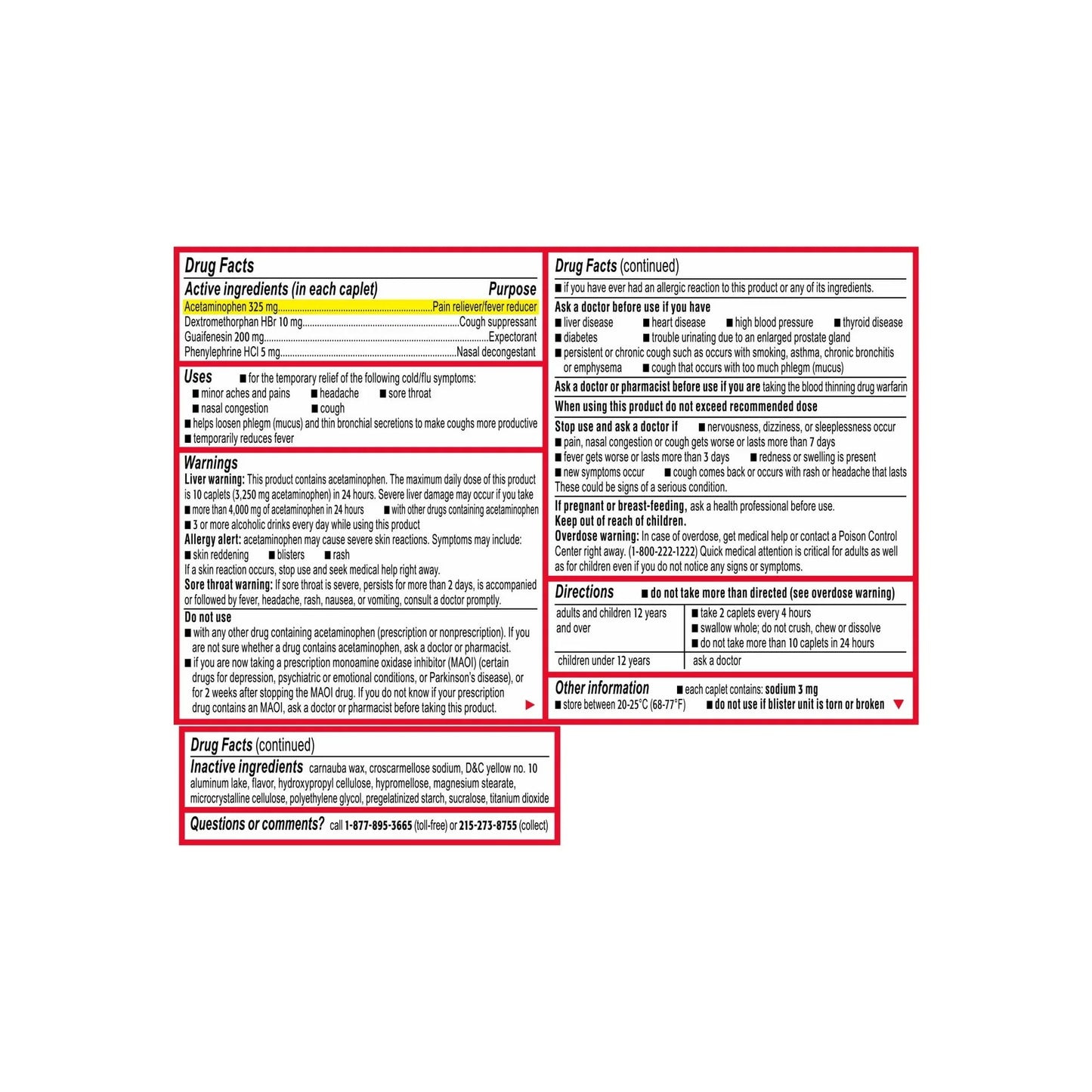 Tylenol Cold + Flu Severe – Multi-Symptom Relief Caplets, 24 Ct - Exotic Pro