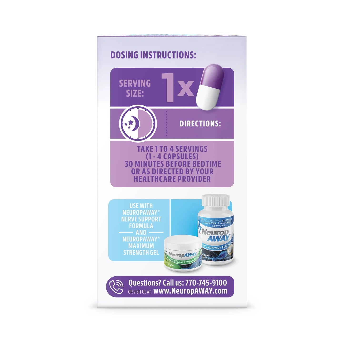 NeuropAWAY PM Nighttime Nerve Support | Sleep Aid & Nerve Health Supplement - Exotic Pro