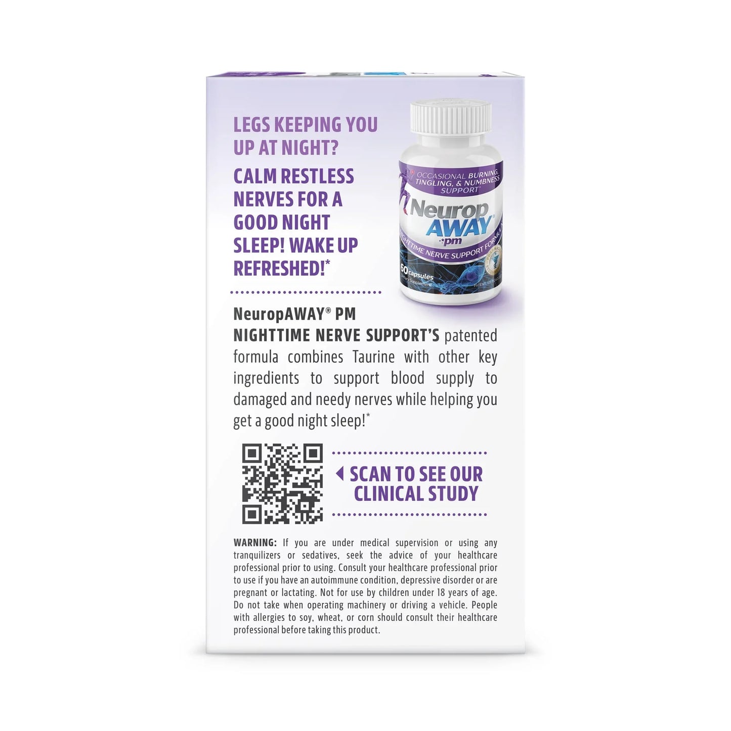 NeuropAWAY PM Nighttime Nerve Support | Sleep Aid & Nerve Health Supplement - Exotic Pro