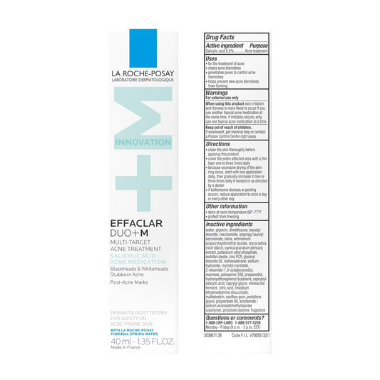La Roche-Posay Effaclar Acne Treatment with Salicylic Acid – 1.35oz