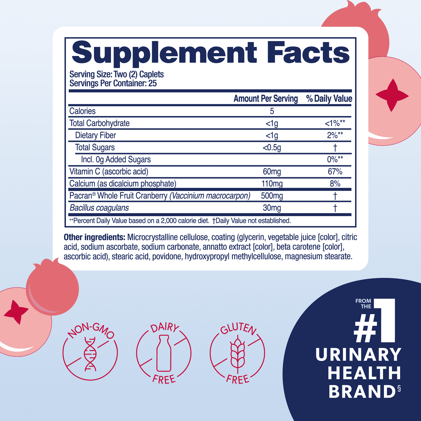 AZO Cranberry Urinary Tract Health Supplement, Sugar-Free, 50 Count - Exotic Pro