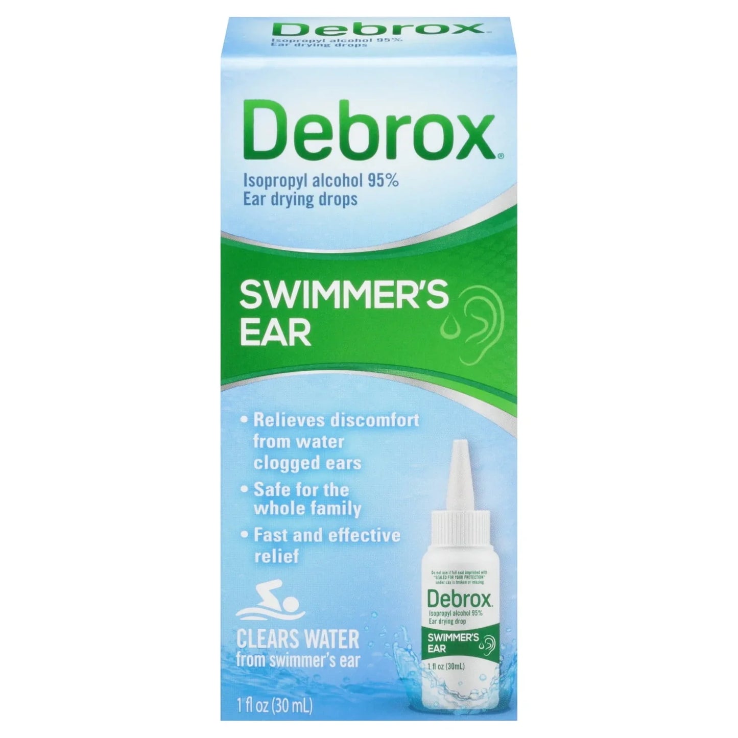 Debrox Swimmer’s Ear Drying Drops for Adults & Kids, 1 fl oz - Exotic Pro