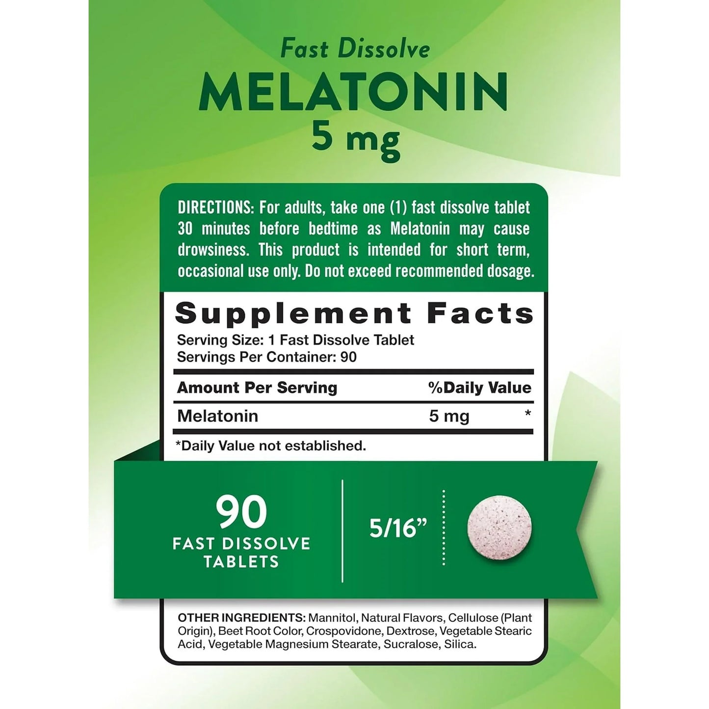Nature’s Truth Melatonin 5mg Berry Fast Dissolve Sleep Aid – 90 Tablets - Exotic Pro