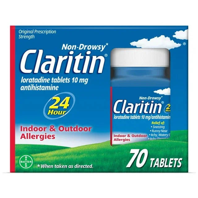 Claritin 24-Hour Allergy Relief Tablets, 10mg Loratadine, Non-Drowsy, 70 Ct - Exotic Pro