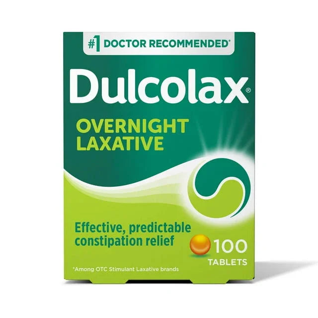 Dulcolax Laxative Tablets 100 Ct | Overnight Constipation Relief with Bisacodyl - Exotic Pro