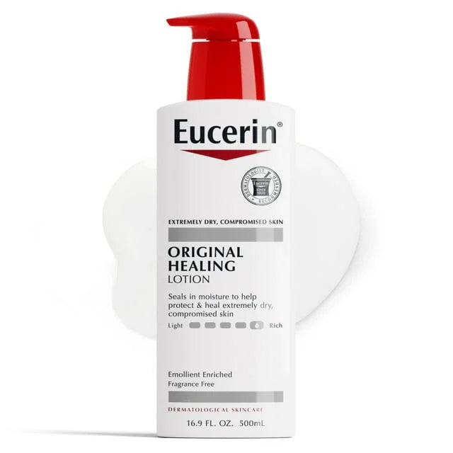 Eucerin Original Healing Body Lotion for Dry Skin, Fragrance-Free, 16.9 oz - Exotic Pro