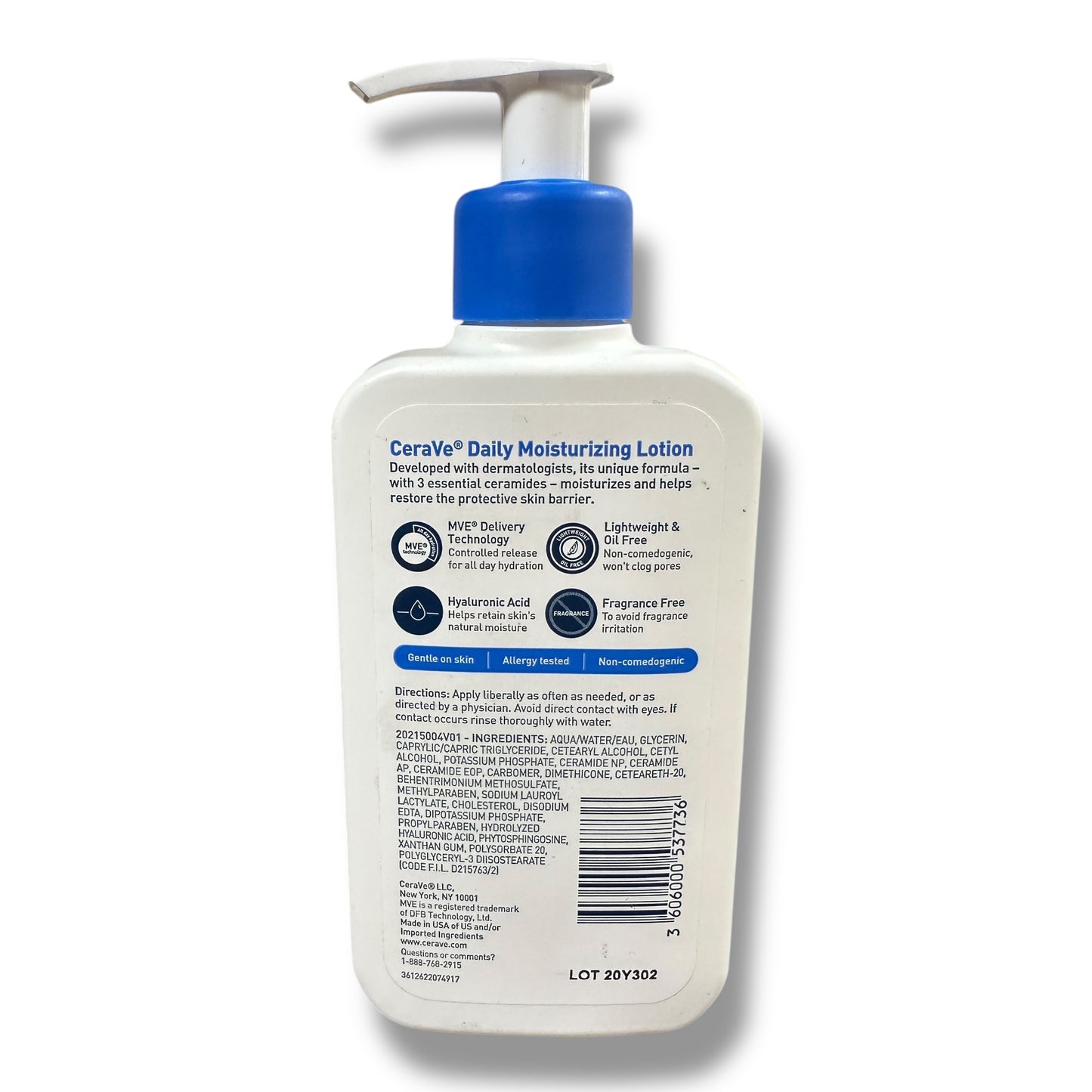 CeraVe Daily Moisturizing Lotion with Hyaluronic Acid for Dry Skin, 8 oz - Exotic Pro