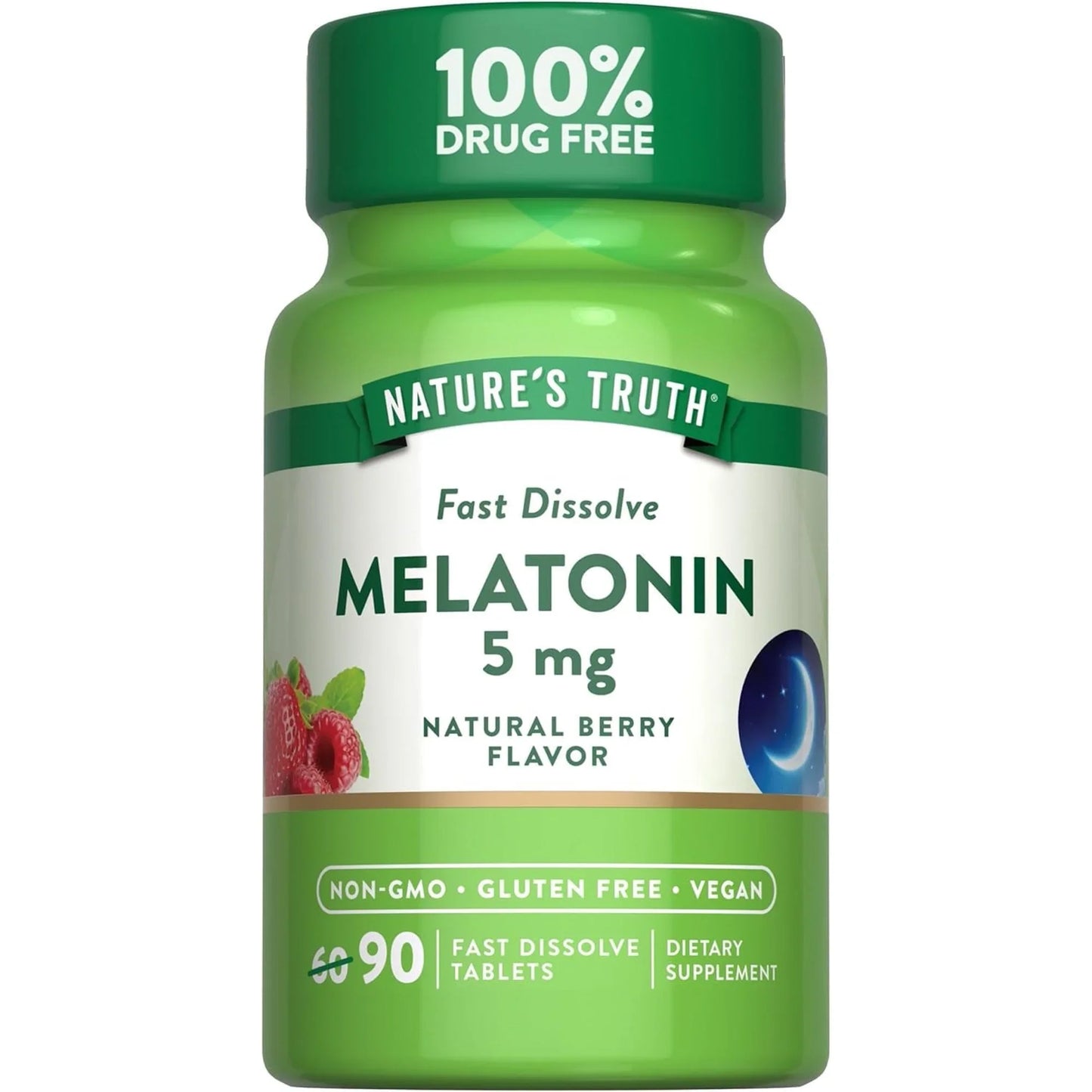 Nature’s Truth Melatonin 5mg Berry Fast Dissolve Sleep Aid – 90 Tablets - Exotic Pro