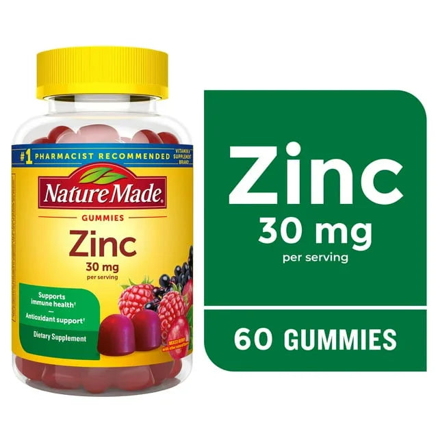 Nature Made Extra Strength Zinc 30mg Immune Support Gummies – 60 Count - Exotic Pro