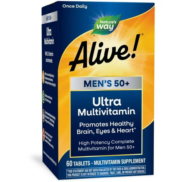 Nature’s Way Alive! Men’s 50+ Multivitamin – Ultra Potency, 60 Tablets - Exotic Pro