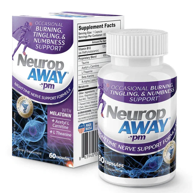 NeuropAWAY PM Nighttime Nerve Support | Sleep Aid & Nerve Health Supplement - Exotic Pro