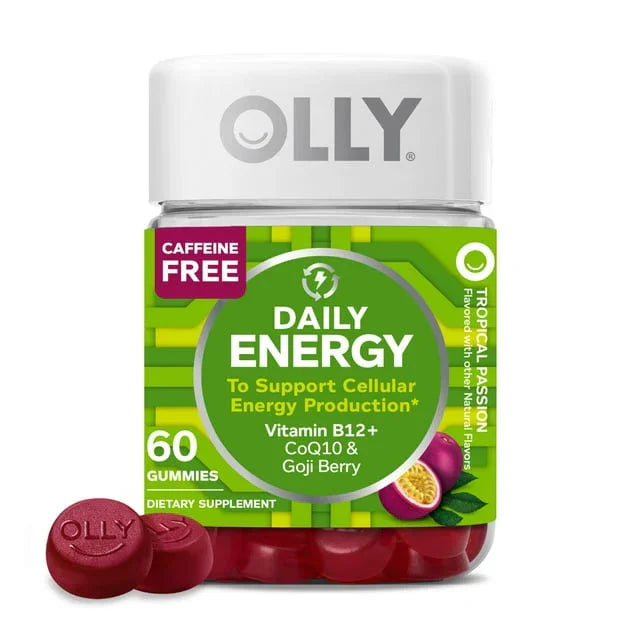 OLLY Daily Energy Gummies with B12 & CoQ10, Tropical Flavor, 60 Ct - Exotic Pro