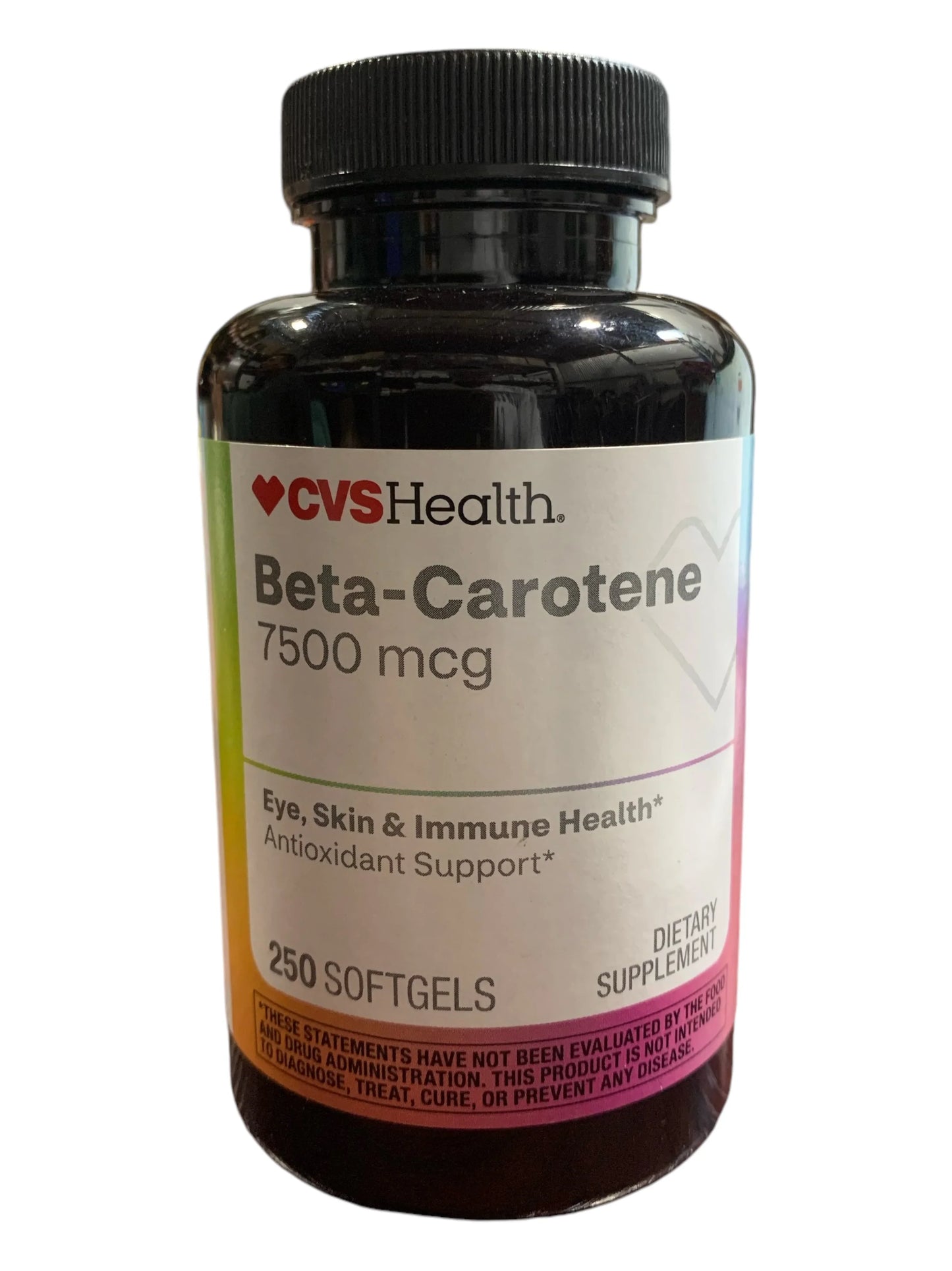 CVS Health Beta-Carotene 7500 mcg - 250 Softgels, Antioxidant Support - Exotic Pro