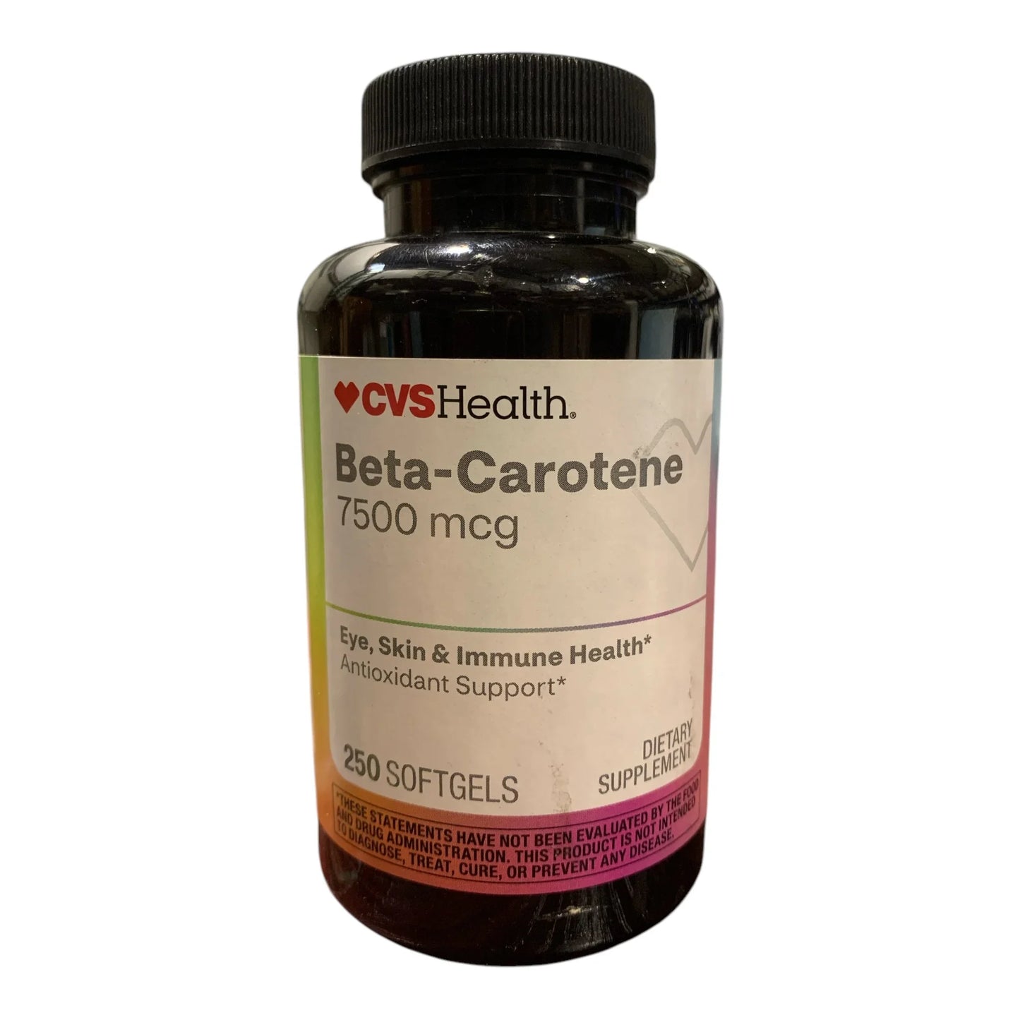 CVS Health Beta-Carotene 7500 mcg - Eye, Skin & Immune Support, 250 ct - Exotic Pro