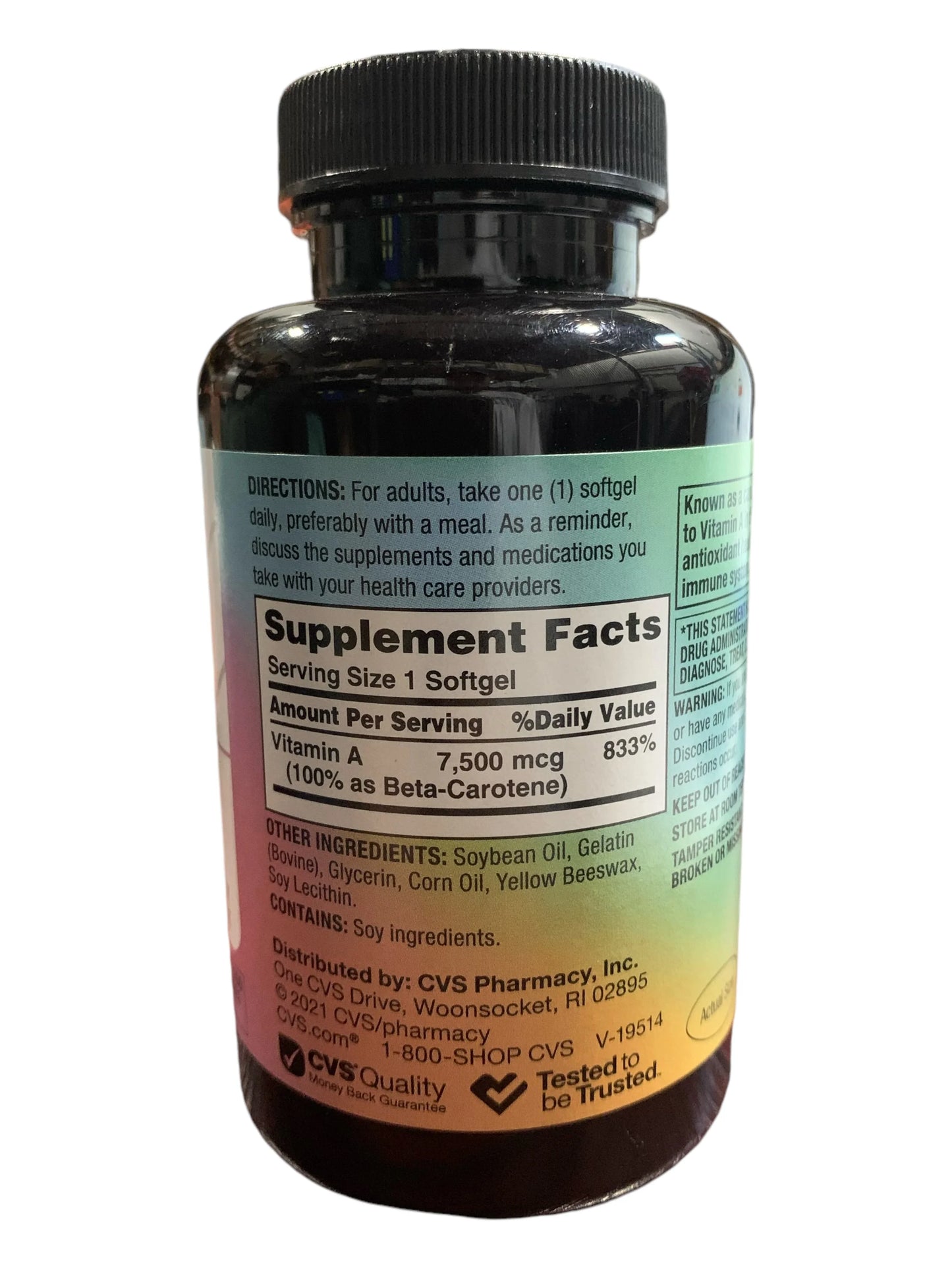 CVS Health Beta-Carotene 7500 mcg - 250 Softgels, Antioxidant Support - Exotic Pro