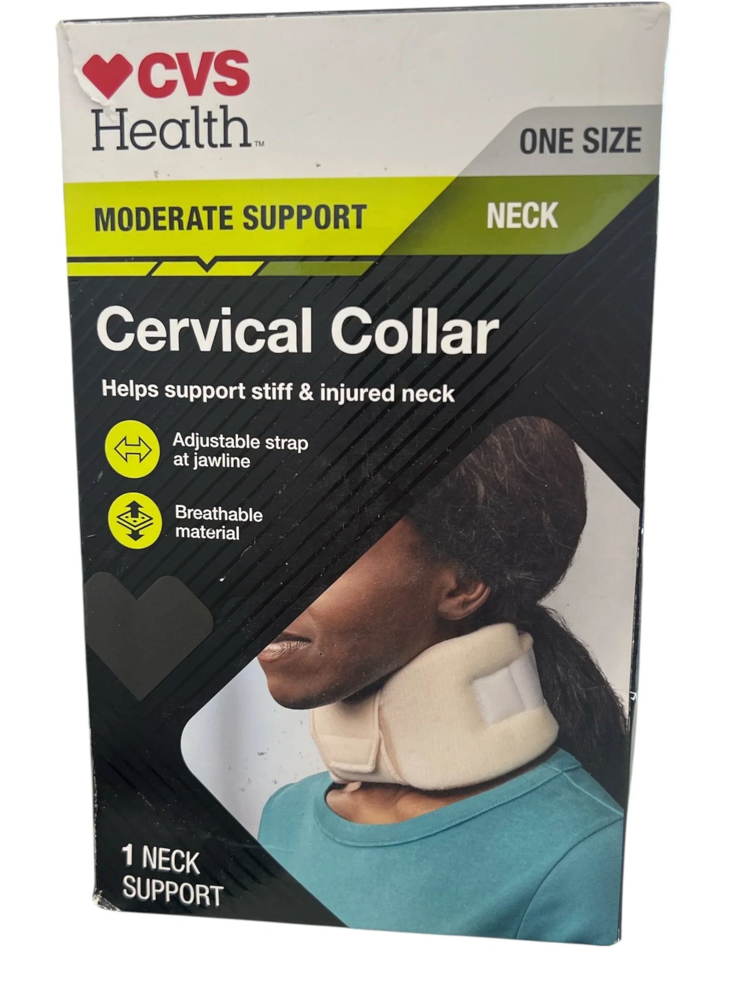 CVS Health Cervical Neck Collar – Moderate Support Brace for Neck Relief - Exotic Pro