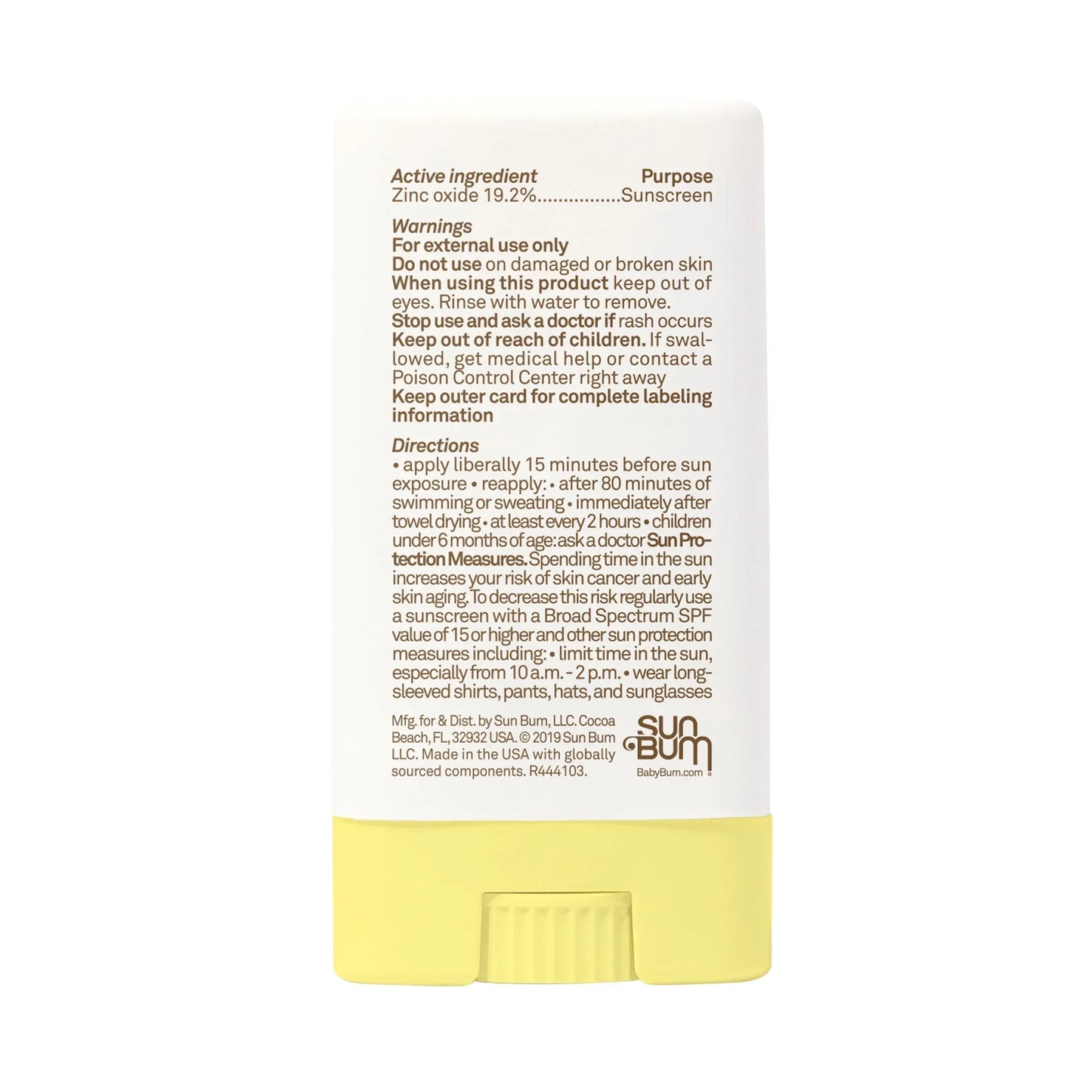 Baby Bum Mineral Sunscreen Face Stick SPF 50, Fragrance Free, 0.45 oz - Exotic Pro