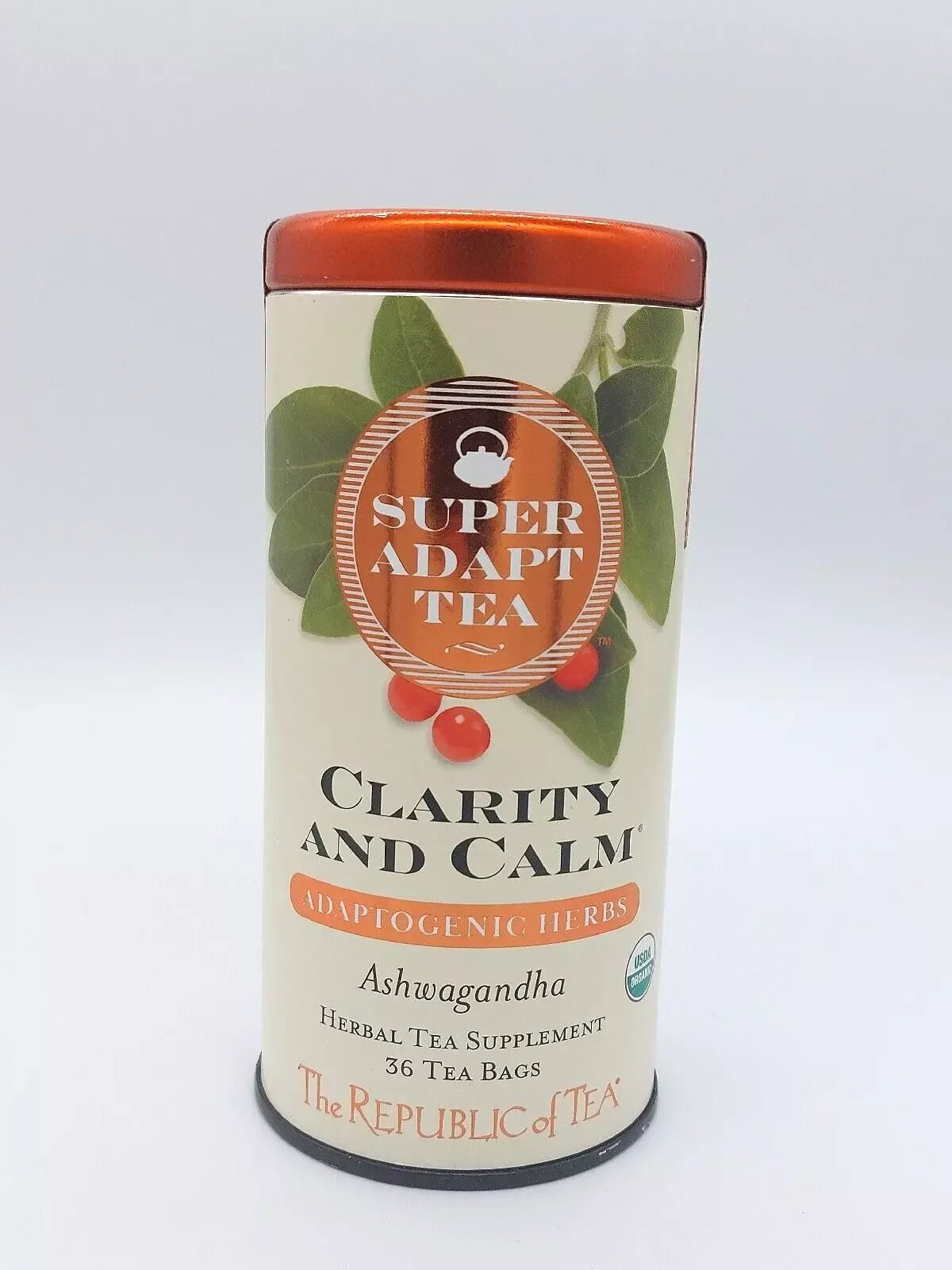 SuperAdapt Clarity and Calm Tea Adaptogenic Herbs - Ashwagandha 36 Tea Bags - Exotic Pro
