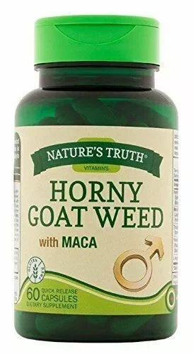 Nature's Truth Horny Goat Weed with Maca, 60 Quick Release Capsules - Exotic Pro