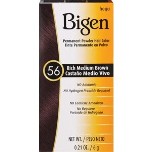 Bigen Permanent Powder Hair Color – Rich Medium Brown #56 0.21 oz