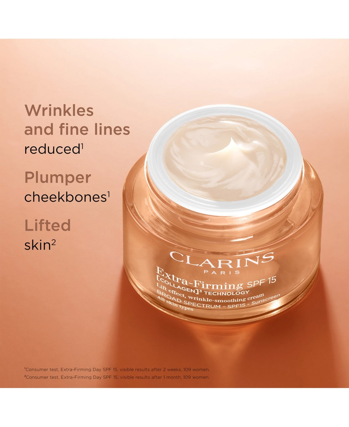 Clarins Extra-Firming Day SPF15 Refillable Moisturizer – Collagen Polypeptide + Niacinamide 1.7 oz