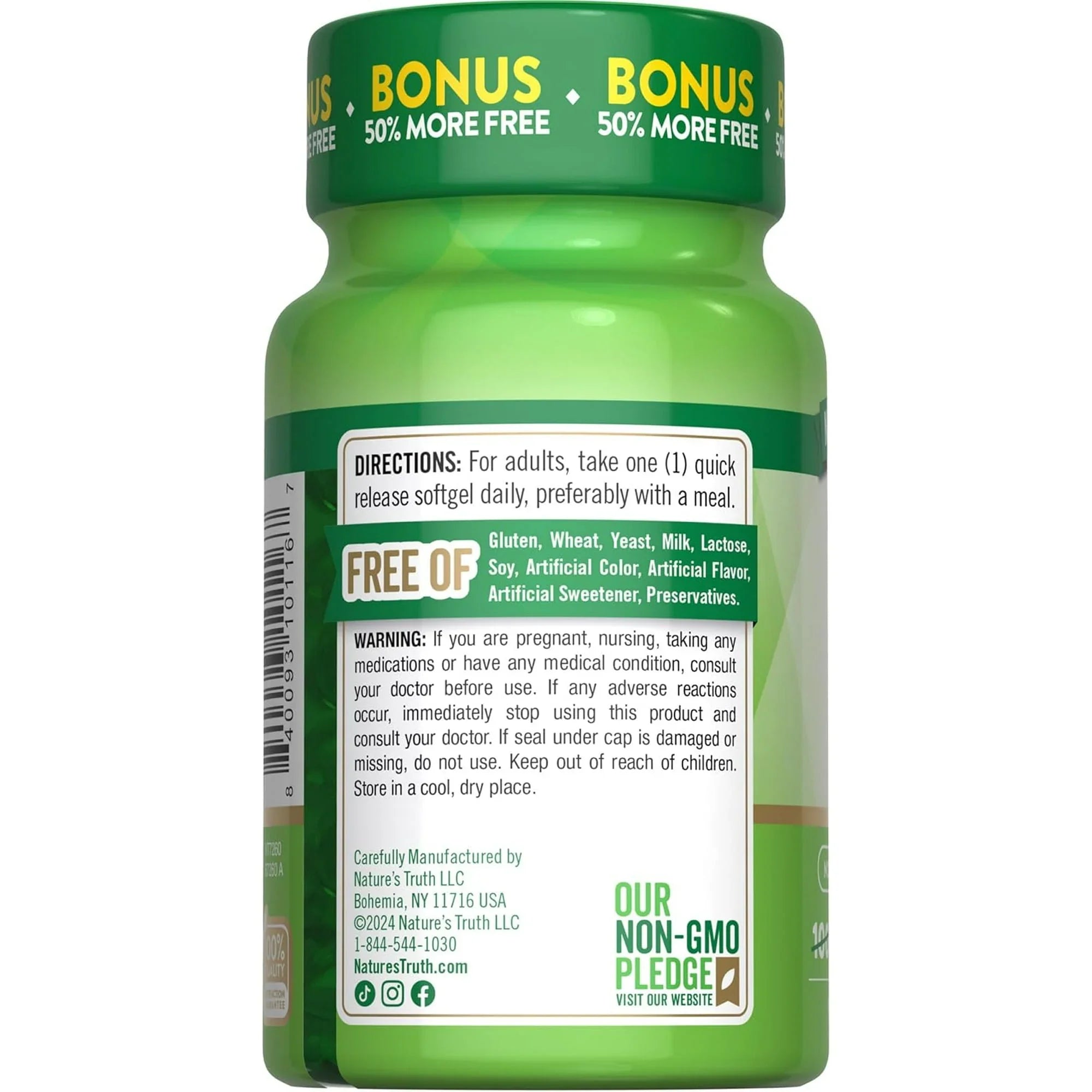 Nature’s Truth High Potency Vitamin D3 125mcg (5000 IU) – 150 Softgels - Exotic Pro