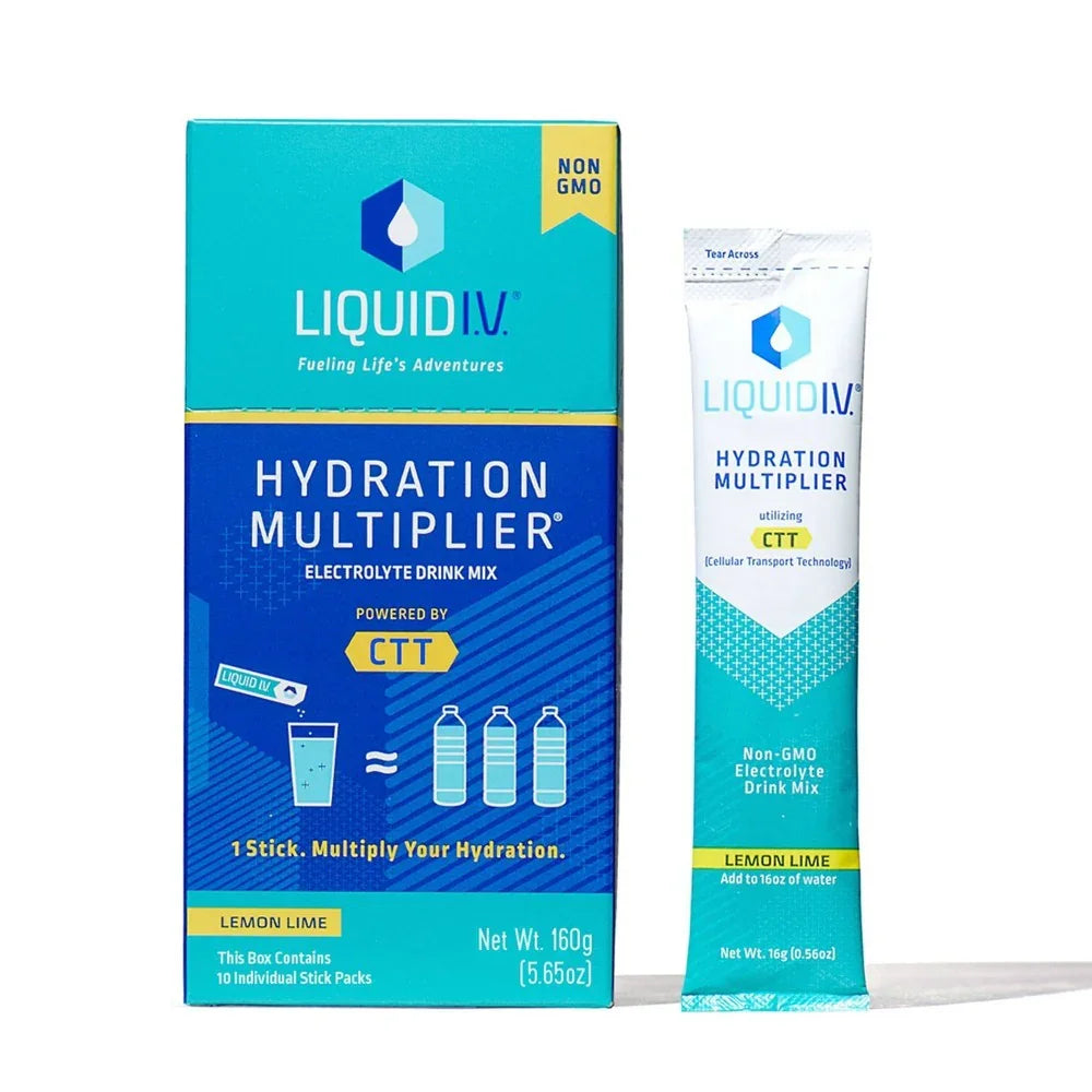 Liquid I.V. Hydration Multiplier Lemon Lime Drink Mix | 10 Packets - Exotic Pro
