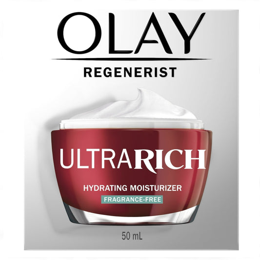 Olay Regenerist Ultra Rich Face Moisturizer, Fragrance-Free, Hydrates All Skin Dryness 1.7 Oz - Exotic Pro