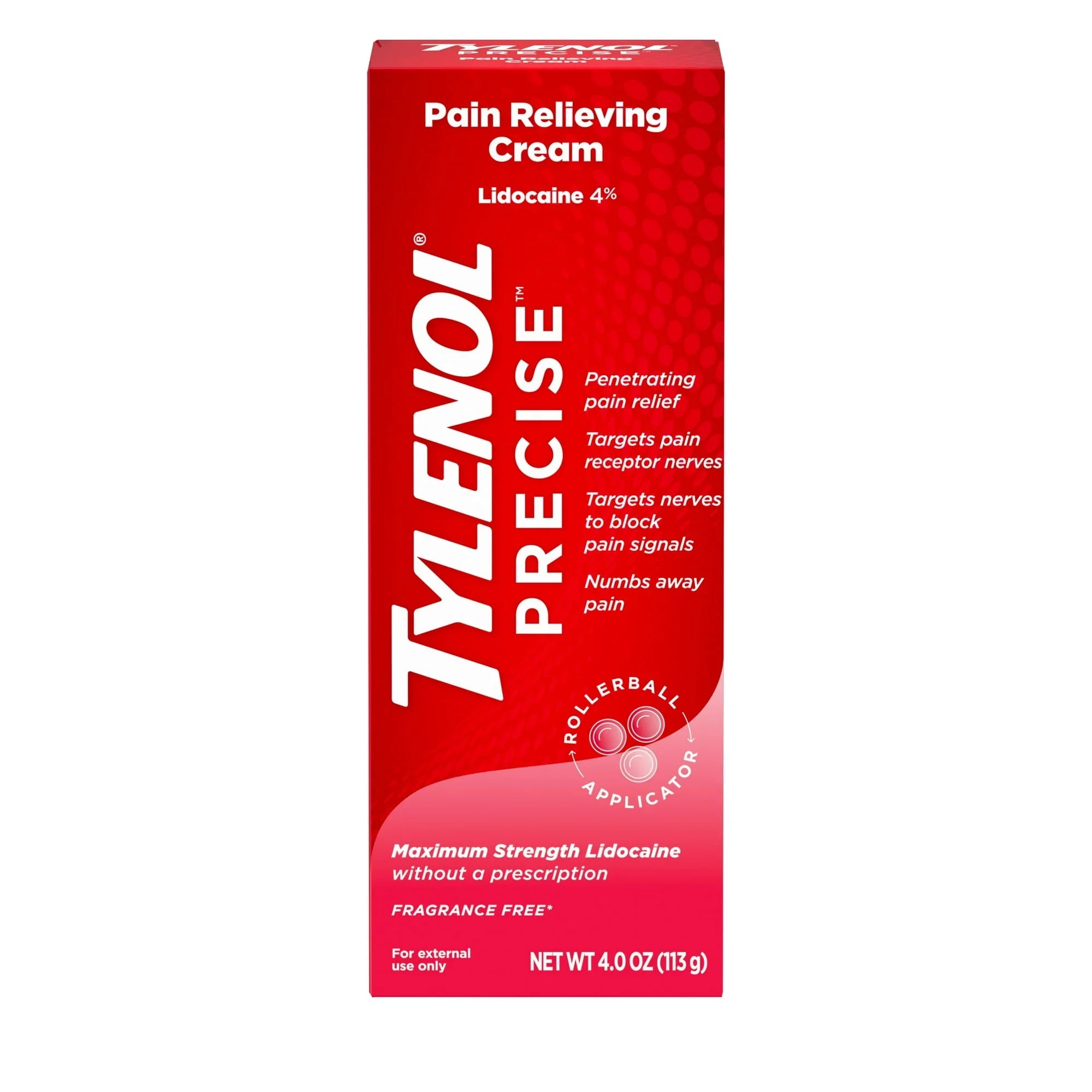 Tylenol Precise Pain Relief Cream with 4% Lidocaine – 4 oz - Exotic Pro