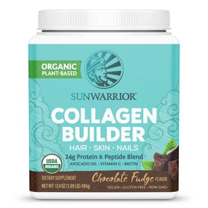 SunWarrior Organic Collagen Builder Powder, Chocolate Fudge Flavor