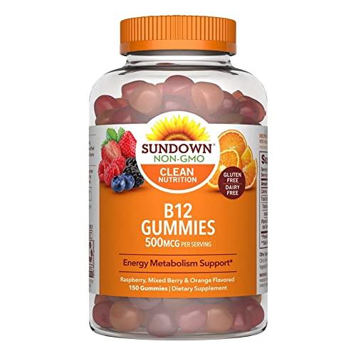 Sundown Naturals Vitamin B-12 Gummies, 500mcg, 150 Ct – Energy Support - Exotic Pro