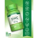Nature's Truth Chelated Zinc 50mg | 100 Tablets | Essential Mineral Supplement | from Zinc Gluconate | Vegetarian, Non-GMO, Gluten Free - Exotic Pro